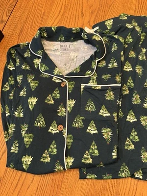NEW Joss + J Bamboo W XS Green Christmas Tree Long Sleeve Pajama Set.  Soft NWT - Image 1 of 4