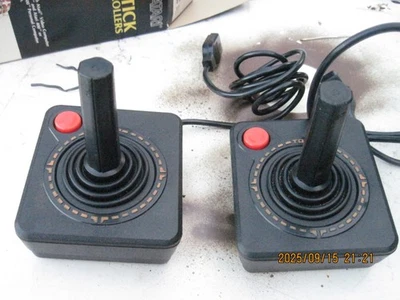 ATARI  PAIR of MODEL #CX-40-04 JOY STICKS WITH BOX  ATARI VCS/400/800 - Image 1 of 4