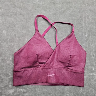 Nike Sports Bra Womens XS Pink Purple Strappy Crossback Light Support CT3781-638 - Image 1 of 4