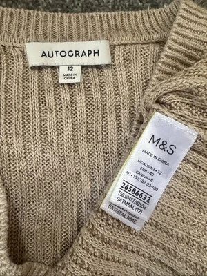 *hardly worn* M&S AUTOGRAPH 100% LINEN JUMPER SIZE 12 - Image 1 of 4