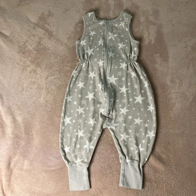 HALO SLEEPSACK TODDLER Size 2T 2-3 Years Star Print Gray Safe Sleep Zipper Sleep - Image 1 of 4