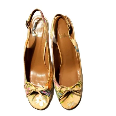 Zapatos Stuart Weitzman Floral con Cordones Talla 10 Foto 1 de 4
