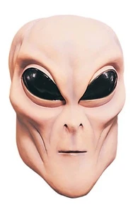 LATEX FLESH ALIEN SPACE COSTUME MASK FANCY DRESS HALLOWEEN COSTUME ACCESSORY - Picture 1 of 2
