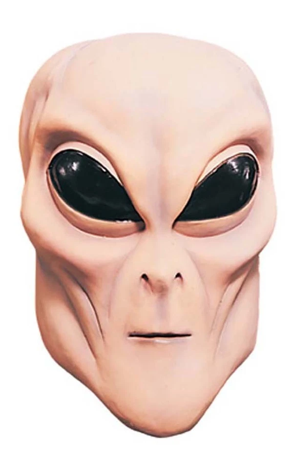 LATEX FLESH ALIEN SPACE COSTUME MASK FANCY DRESS HALLOWEEN COSTUME ACCESSORY - Image 1 of 2