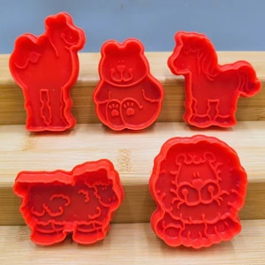 Vintage Kenner GMFGI Tier Arche Play Doh Ausstechformen Kamel Löwe Pferd Schaf Bär - Bild 1 von 5