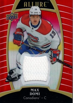 2019-20 Upper Deck Allure Jerseys Red Rainbow #15 Max Domi B Jersey - HKY - Image 1 of 2
