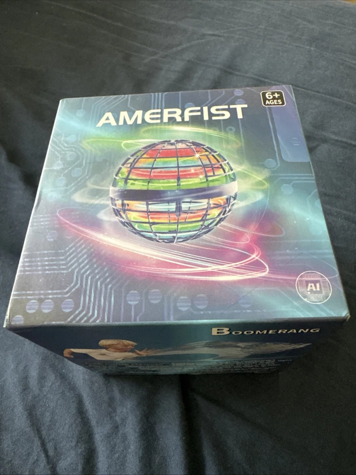 NEW AMERFIST Flying Orb Ball Toy Cosmic Globe Boomerang/Hover Ball Galactic Blue - Image 1 of 4