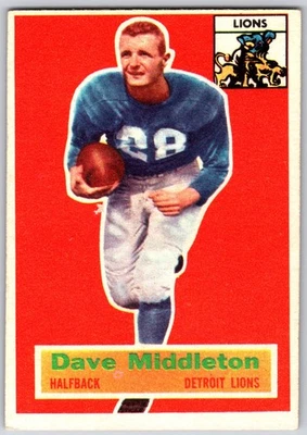 1956 Topps #68 - Dave Middleton Detroit Lions (VGE) *HGCARDS* - Image 1 of 2
