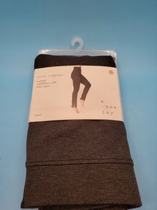 NWT~ A New Day sz XL (16)High Waisted Side Zipper Ponte Leggings Heather Black - Picture 1 of 5