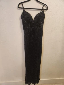 Vestido Cenicienta Divino Para Mujer Pequeño Vestido de Lentejuelas Formal Maxi Correa de Espagueti - Imagen 1 de 13