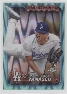 2024 Topps Chrome Update Aqua RayWave Refractor /199 Ricky Vanasco Rookie RC - Image 1 of 2