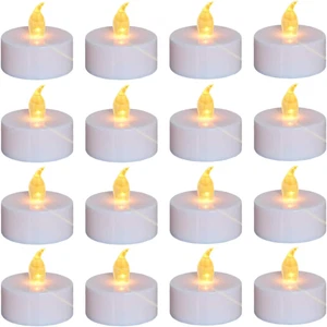 100-Pack Flameless LED Tea Light Candles Battery Operated Flickering - Picture 1 of 11