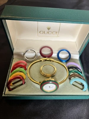 Gucci сменный 15 цвет безель часы золото модель 11/12 коробка * дополнительные ободки - Изображение 1 из 4