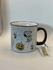 SNOOPY / PEANUTS GANG Woodstock HALLOWEEN KAFFEETASSE - Herbstdeko Kürbis Mumie. - Bild 1 von 5