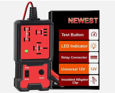 Probador de relés para automóvil Probador de relés automotriz universal 12 V 4 y 5 pines Prueba automática profesional Foto 1 de 4