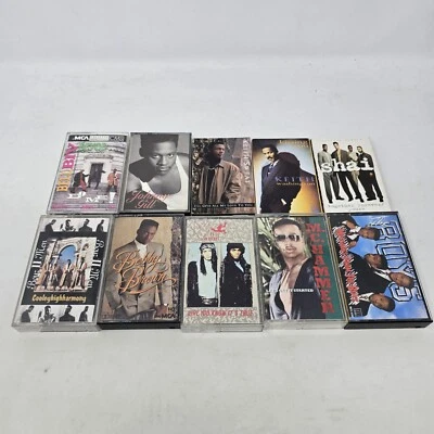 10 R&B 80s Cassette Tape Lot, BBD Gill Sweat Bobby Brown Boyz II Men Hammer Etc. - Image 1 of 4