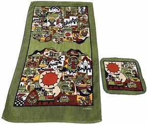 Vintage Hilasal Cotton Towel Fernando LA Palma Design Sheet Hand Mat El Salvador - Picture 1 of 18