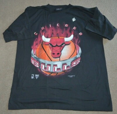 Camiseta Gráfica Nueva Sin Etiquetas Chicago Bulls Magic Johnson Camiseta L Años 90 DEADSTOCK Foto 1 de 4