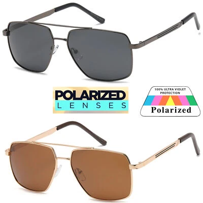 Поляризованные металлические авиаторские солнцезащитные очки мужские для спорта на открытом воздухе рыбалки вождения - Изображение 1 из 4