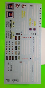 Mack DM800 Heavy Duty 1/25 waterslide decal sheet stars stripes license plates - Picture 1 of 8