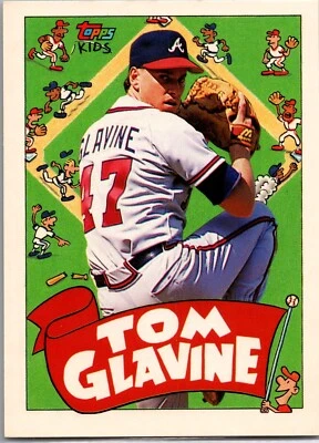 1992 Topps Kids Baseball - #34 Tom Glavine - Image 1 of 2