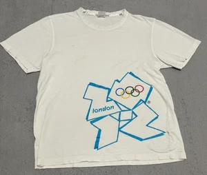 2012 London Olympics Games T Shirt Official Mens S Small White Distress - Picture 1 of 11