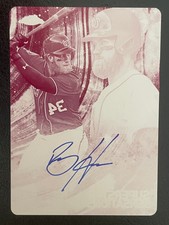 2018 Topps Chrome Magenta Printing Plate Bryce Harper 1/1 1 of 1 Auto Autograph