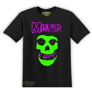 Camiseta Misfits Skull Punk, Rock, Banda Negra S-3XL - Imagen 1 de 2