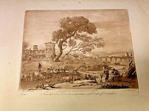 STAMPA PUBBLICATA 1775 DA ORIGINALE IN COLLEZIONE DEL DUCA DI DEVENSHIRE - Foto 1 di 5