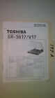 Toshiba sr-3617 v17 manuel d'entretien livre de réparation original platine stéréo