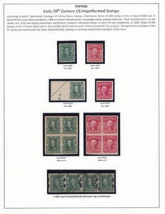 US Scott #300-#320, Mint, OG, NH, Study of Early 20th Century Imperfs, SCV $900+ - Picture 1 of 16