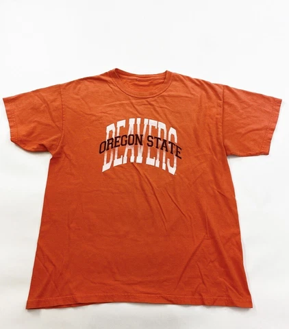 Vintage Oregon State Beavers Shirt Mens Large Orange No Tag Cover