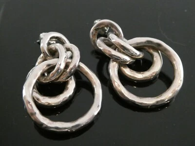 IPPOLITA Medium Jet Set Sterling 925 Modern Hammered Circle Dangle Earrings - Image 1 of 4