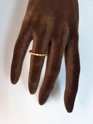 anello donna uomo fedina argento 925 dorato anallergico misura 12 - Immagine 1 di 3