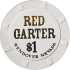 Red Garter $1 Casino Chip - Wendover, NV - Good Condition - Obsolete