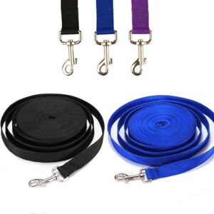 Long Dog Tracking Leash Obedience Recall Nylon Pet Training Lead Rope 8ft 16ft