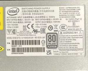 Intel AXX1100PCRPS 1100W AC Common Redundant Power Supply Platinum Efficiency - Picture 1 of 1