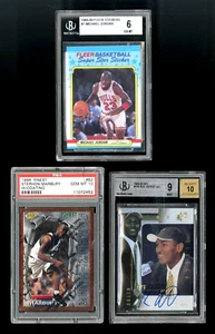 1988 FLEER MICHAEL JORDAN 1996 STEPHON MARBURY PSA 10 1999 RON ARTEST AUTO BGS 9 - Bild 1 von 2