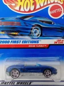 Hot Wheels Mattel Wheels 2000 First Editions MX48 Turbo #H5 1:64 Scale Vintage - Picture 1 of 3