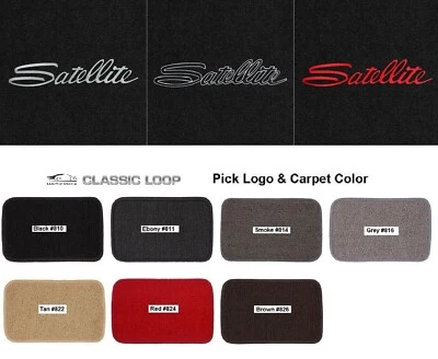 Lloyd Mats Classic Loop Plymouth Satellite Logo Front Floor Mats (1965-1974) - Imagem 1 de 4