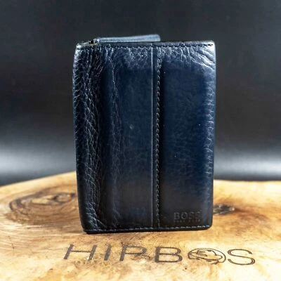 Hugo Boss Hombres Cartera Estuche Doble Cuero Tarjeta de Visita Cartera Tarje... - Imagen 1 de 4
