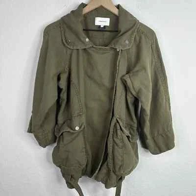 Куртка женская Current Elliott размер 1 маленькая зеленая универсальная военная на молнии на кнопках пальто - Изображение 1 из 4