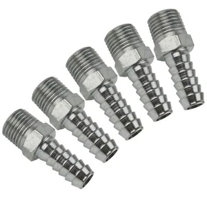 Conector de tubería de conexión de aire conector de aire BSP cola de manguera de rosca de 1/4" 5/16" (8 mm) PACK DE 5 FT042 - Imagen 1 de 1