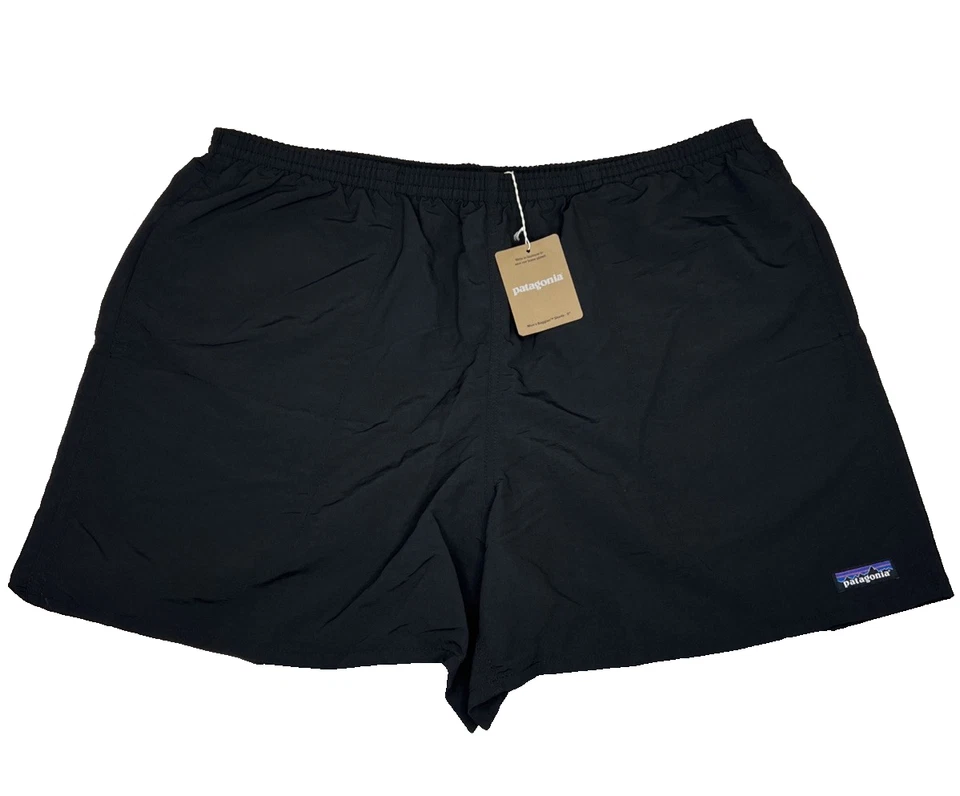 Patagonia Men’s Size XXL 2XL Baggies 5” Mesh Lined Swim Shorts Trunks Black