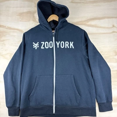 Sudadera con Capucha Cremallera Completa Zoo York De Colección Para Hombre Talla L Patinador Negro Y2K Grunge Gótico Emo Foto 1 de 4