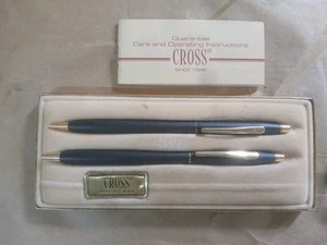 Cross classic black 2501 ball point pen and pencil set. - Picture 1 of 5
