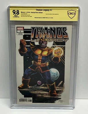 Thanos Legacy #1 (Marvel, 11/2018) Variant Comic Signed by George Perez CBCS 9.8 - Image 1 of 4