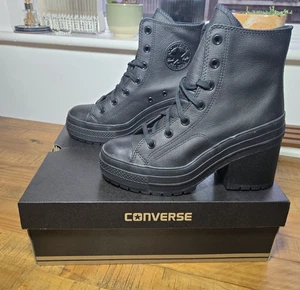 Converse Damen Leder Chuck 70 DE LUXE Absatz schwarz - Größe UK 6,5 - Bild 1 von 5