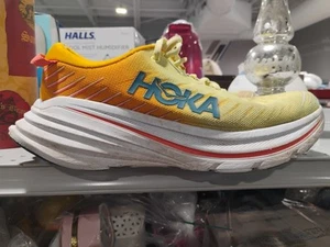 Hoka One One Bondi X Men’s Size 12.5D Yellow White Running Shoes Sneakers As Is - Picture 1 of 10