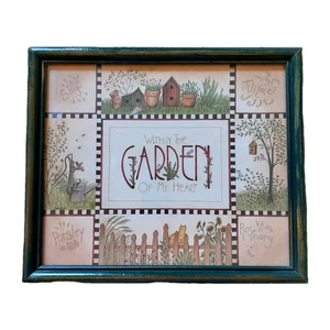 L. Spivey gerahmter Druck Landhaus Garten Vogelhaus "Im Garten meines Herzens" - Bild 1 von 5